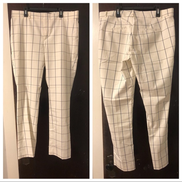 cream plaid pants